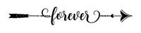 Forever Arrow Vinyl Decal Sticker (BLACK)