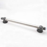 Lighted Smartbar Brushed Stainless Steel Bar with Slate Mounts and Lens Bar Caps. Includes 2 Fastener Kits for Wood Studs FK1001 (18 inch)