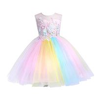 Outfits Kids Baby Dresses Hotsales!!! Flower Tutu Dress Rainbow Princess Birthday Party Pageant Costume for Boys Girls Spring Summer