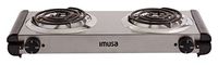 IMUSA USA GAU-80312US Electric Double Burner 1750-Watts, Stainless Steel, Silver