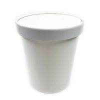 Black Cat Avenue 15 Count White Disposable Paper Quart Ice Cream Containers (32 oz)
