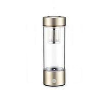 LOVEPET Portable 3 Minute Hydrogen-Rich Water Bottle Rechargeable High Concentration Hydrogen Generator Glass Bottle Anti-Aging Anti-Oxidation Alkaline Water Generator, 400ml