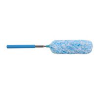 Yunzee Stainless Steel Telescopic Microfiber Dusting Brush Extra Long Telescopic Dusters Car Soft Cleaning Tool,Blue and White