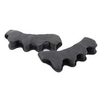 Gel Toe Separator, 1 Pair Gel Bunion Corrector Toe Protectors Straightener Flexible Toe Spacers Spreader Toe Stretchers for Sports Activities Yoga Practice (Black)
