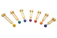 Gold Finish Weighted 8 Chakra Tuning Fork Set Includes Soul Purpose