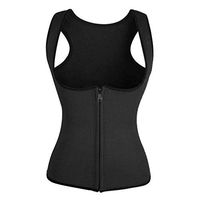 Theoylos Women's Waist Trainer Corset for Weight Loss Tummy Control Sport Workout Body Shaper Ladies Open Bust Bustier Black