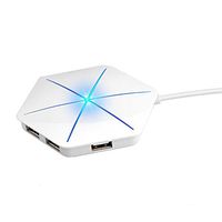 ILYPRO 6 Port USB Hub Combo with MicroSD/TF SD Card Reader Fashion Slim Design LED Light External Power Source for Keyboard Mouse Samsung HTC Sony Nexus Android Phone Tablet Charge Simultaneously 1m