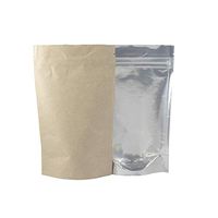Eighth Ounce Barrier Bags #4 Kraft Mylar 1/8 oz Rx Pill Clear Front Resealable Foil Pouches (100 Count)