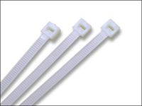 7 inch Standard Cable Ties, 100 WHITE ties per bag by ACT