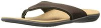 Spenco Men's Yumi Leather Sandal, Dark Brown, 8M Medium US