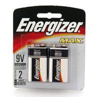 EnergizerBatteryProducts Battery Max 9V Alkaline 2/Pk, Sold as 1 Each