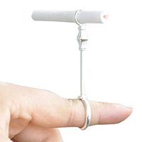 Metal Ring Finger Hand Rack Cigarette Holder Clip Hands Free Smoking Holder for Women/Men Smoker Smoking Accessories Gift (S(16mm), Silver 1)