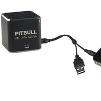 Pitbull RockDoc Power 1-Way Portable MP3 Speaker with 4GB Memory - Black