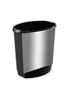 KIS Black Ovo Wastebasket, 4 gallon (Set of 6)