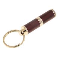 NATFUR Rose Wood Pocket Stainless Steel Cigar Punch Cutter with Key Chain Keyring Novelty for Women Cute for Men for Girls for Gift Elegant Pretty Novelty Beautiful
