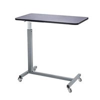 Hospital Bed Side Table Laptop Desk, Mobile Height Adjustable Sofa Coffee Table w/Wheels Stand for Reading, Eating, Indoor Living Room, Bedroom