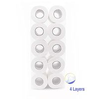 Paper Towels Toilet Paper,10 Rolls Soft Strong 4 Layers Thicken Household Toilet Tissue Individually Wrapped Standard Rolls (White)