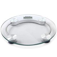 GOFLAME Digital Body Weight Bathroom Scale with Step-On Technology and Tempered Glass Top, Large LCD Display, High Accuracy Measurements for Multiple Users, Hold up to 400 Pounds (Clear)