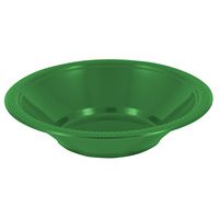 JAM PAPER Disposable Plastic Bowls - Small - 12 oz (7 Inch Diameter) - Green - 20/pack