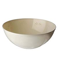 BalsaCircle 12 pcs 32 oz Ivory Plastic Round Bowls - Disposable Wedding Party Catering Tableware