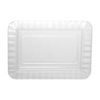 Party Essentials N57 Deluxe Hard Plastic Appetizer Plate, 7" Length x 5" Width, Clear (Case of 288)