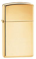 Zippo Slim Pocket Lighter, High Polish Brass