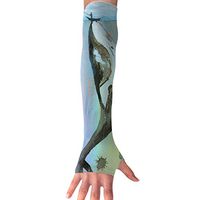 QG ZZX Oil Painting Whale Unisex Compression Arm Sleeves UV Protection Performance Arm Sleeve - for Outdoor Sports Baseball,Basketball,Football (1 Pair)