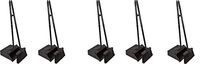 Carlisle 36141503 Duo-Pan Dustpan & Lobby Broom Combo, 3 Foot Overall Height, Black (5-Pack)