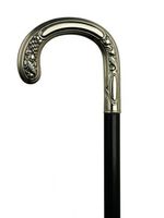 Men Horn Of Plenty Inlay Crook Cane With Alpacca Handle  -Affordable Gift! Item #DHAR-9013100