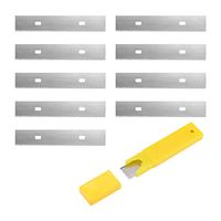 uxcell 4 Inch 10cm Carbon Steel Refillable Razor Blades Edge for Glass Vinyl Label Sticker Decal 100pcs