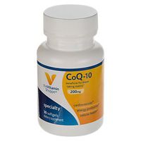 The Vitamin Shoppe CoQ10 200mg Beneficial for Those Taking Statins – Supports Heart Cellular Health and Healthy Energy Production, Essential Antioxidant – Once Daily (30 Softgels)