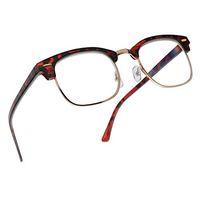 SunglassUP Multi Focus Advance Progressive 3 in 1 Reading Glasses Classic Half Frame Horn Rimmed Style (Black Silver, 2.75)