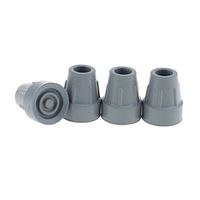 dailymall Rubber Anti-Slip Trekking Pole Tips Walking Sticks Cane Crutch End Feet 4Pcs