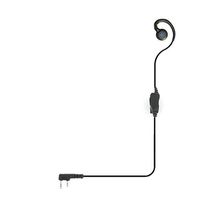 Valley Enterprises 1-Wire Earloop Earpiece Audio Mic Kit Compatible with Kenwood 2-Pin, Baofeng, Blackbox (2-Pin Kenwood) - Braided Cloth Covered Cable