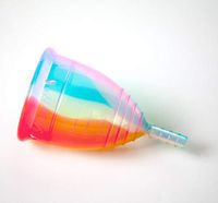 Yuuki Menstrual Cup - Rainbow Line Small Economic + Small Gift
