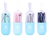 BPA free FDA approved food grade Reusable collapsible Silicone Straws, Cleaning Tool and carry case - Non Plastic, collapsible- Smoothie Straws used for tumbler, yeti and coffee and any other drinking