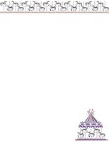 Carousel Horses Stationery Printer Paper 26 Sheets