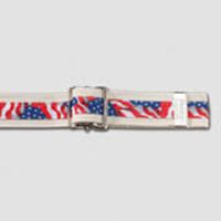 Posey 6549L-R Stars and Stripes Gait Belt with Nickel Buckle, 71", Retail Pack