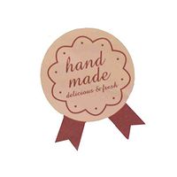 600 Pcs Hand Made Stickers Pink Bow Labels Stickers for Scrapbooking, Packaging, Gift Wrap, Cookies, Envelopes Seal, Baking Bags and More