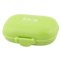 uxcell Plastic Home Travel 4 Slots Medicine Pill Capsule Storage Box Organizer Green