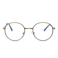 Retro Round Computer Reading Glasses Metal Circle Frame Gaming Eyeglasses Anti Blue Light Lens for Digital Screens UV400 Protection (Gunmetal/Clear)