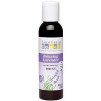 Aura Cacia Body Oil, Relaxing Lavender 4 oz ( Pack of 4)