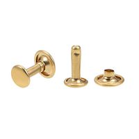 uxcell 20 Sets Double Cap Rivets Round Rivet Fasteners for Leather Craft Decorations 10mm 14mm