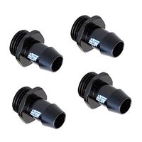 Swiftech G1/4" to 3/8" Barb Fitting for Soft Tubing, Black, 4-Pack