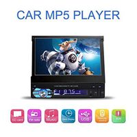 7 Inch Flip-Out HD TFT Touch Screen Single Din Car Stereo with Bluetooth AUX/USB/TF Car FM Radio Receiver MP3/MP4/MP5 Player Support Rear View Camera