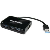 DMMUSB303HE - DIAMOND GEAR USB303HE 3-Port USB 3.0 Hub with 1G Ethernet Port
