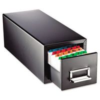 SteelMaster 263F4616SBLA Drawer Card Cabinet Holds 1,500 4 x 6 cards, 8 7/8 x 18 1/8 x 8