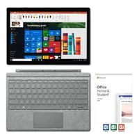 Microsoft Surface Pro 6 12.3" PixelSense Touchscreen Tablet PC w/Signature Type Cover + Office Home & Student 2019, 8th Gen Intel Quad Core i5, 8GB RAM, 128GB SSD, USB 3.0, Windows 10, Silver