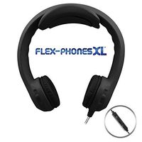 Flex-PhonesXL (Black) - Indestructible, Single-Construction Headset Teens