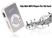 Fashion Clip Mini USB MP3 Music Media Player Micro SD TF Card Up to 16GB (White)